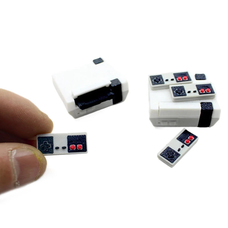 Dollhouse Decorative Mini Game System Model, Including Host+Game Card+2 Controllers