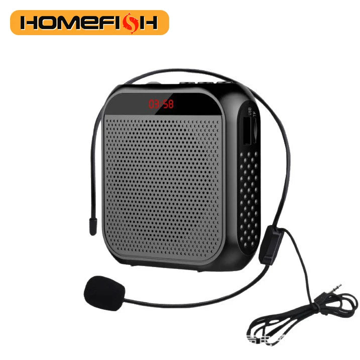 Portable speaker, voice and audio amplifier with microphone, tour guide, shopping mall hawking, teacher, teaching speaker, playe