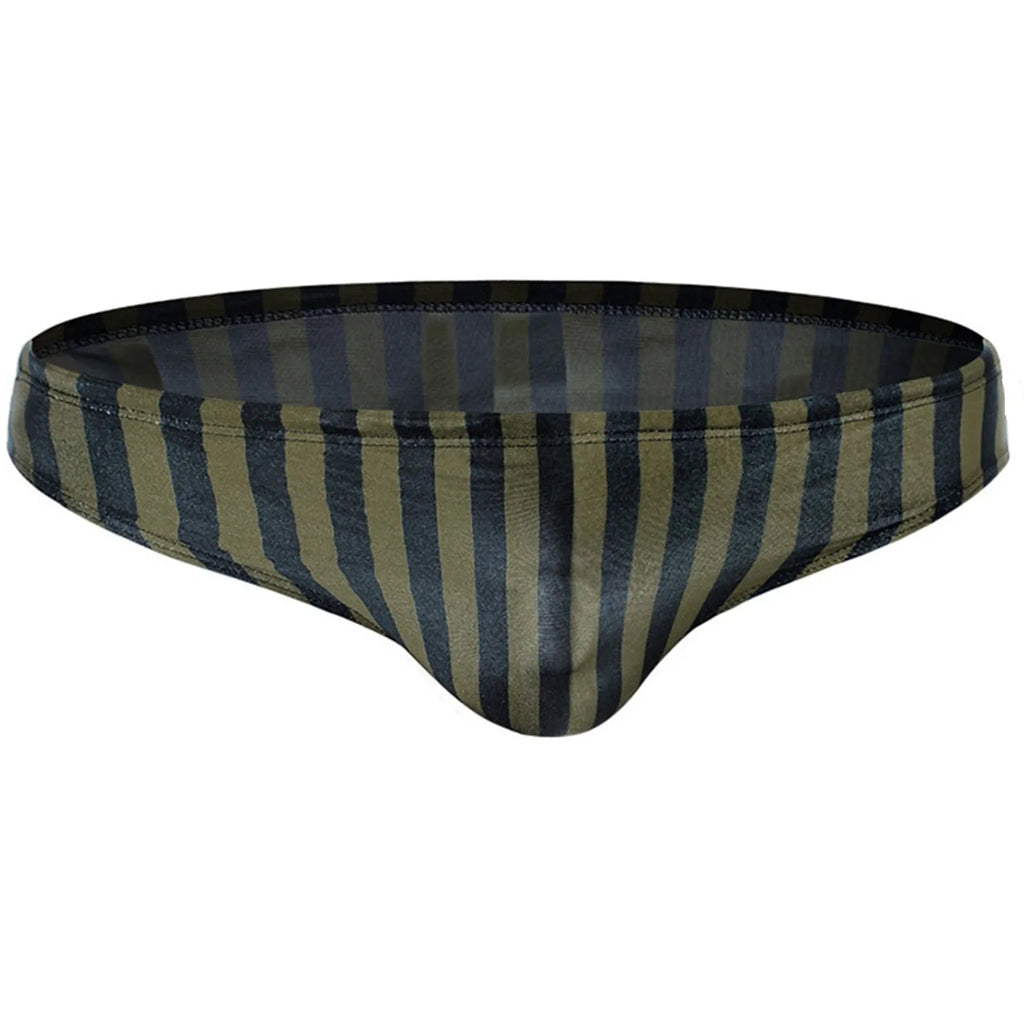 Men's Swim Trunks Sexy Striped swimming trunks Sexy Beach mens bikini underwear Hot Spring Pool Swim Trunks Male swimming briefs