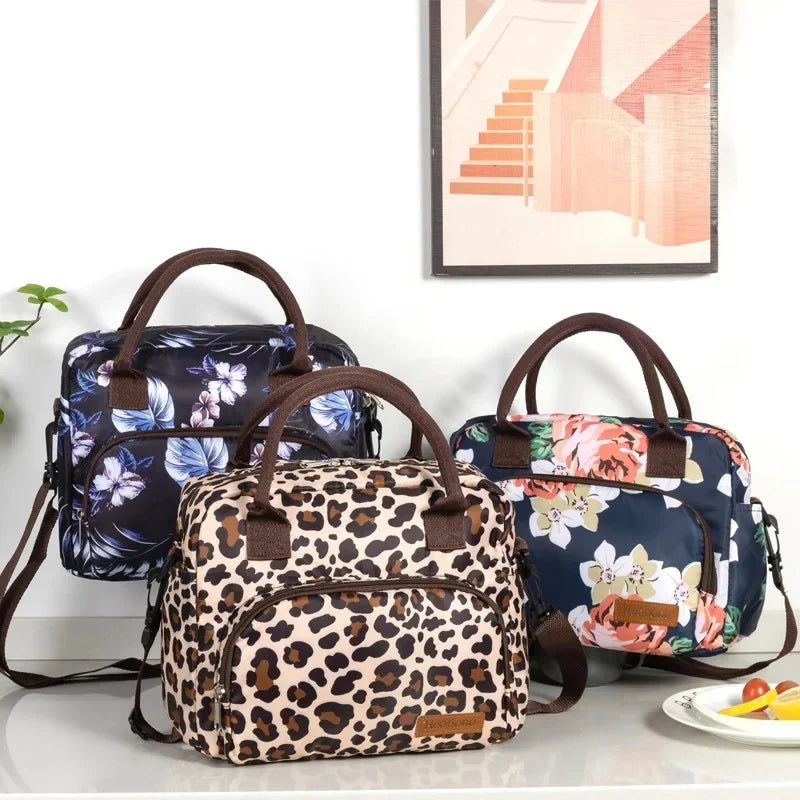 Oxford Cloth Thermal Bag Portable Large Capacity Cross-body Portable Lunch Box Bag Cooler Bag Lunch Bags for Women ,kids