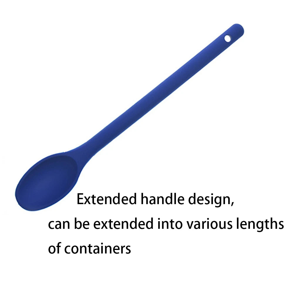 Long Handle Silicone Spoon For Kitchen Mixing Spoon For Salad Food Soup Cooking Tool For Picnic 1PCS Wholesale Of Multiple Items