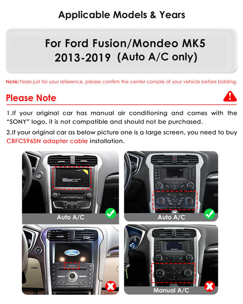 9.7"Carplay Android Auto Car radio for Ford Fusion Mondeo mk5 2013-2019 multimedia car intelligent systems GPS navi Screen Audio