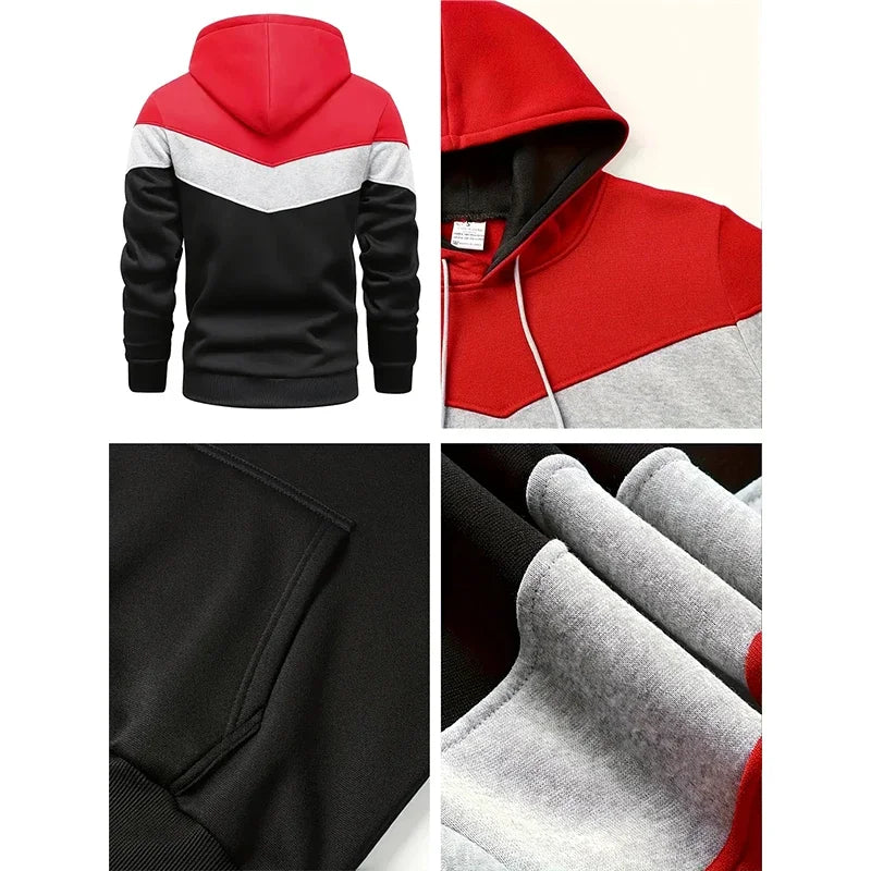 Men's Clothing Casual Sweatshirt Suit Sweatshirts for Men Daily Tricolor Hoodies Hot High Quality 2025 Sports Tracksuit Jogging