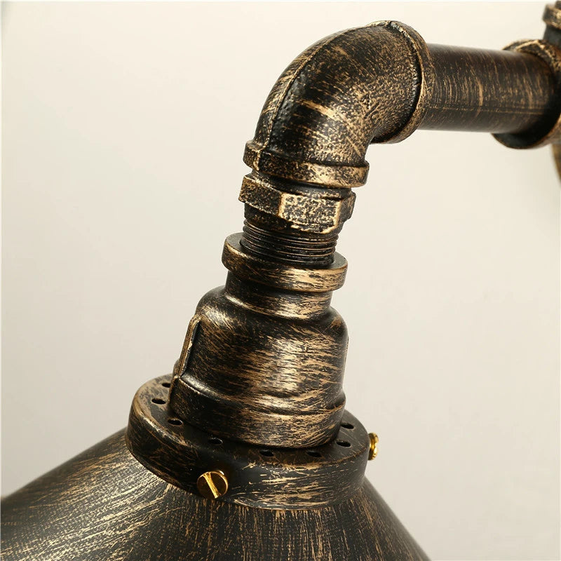 Loft Antique Industrial Aisle Bar Wall Lamp Clothes Shop Balcony Cafe Wall Light Tv Background Home Decor Water Pipe Wall Lamp