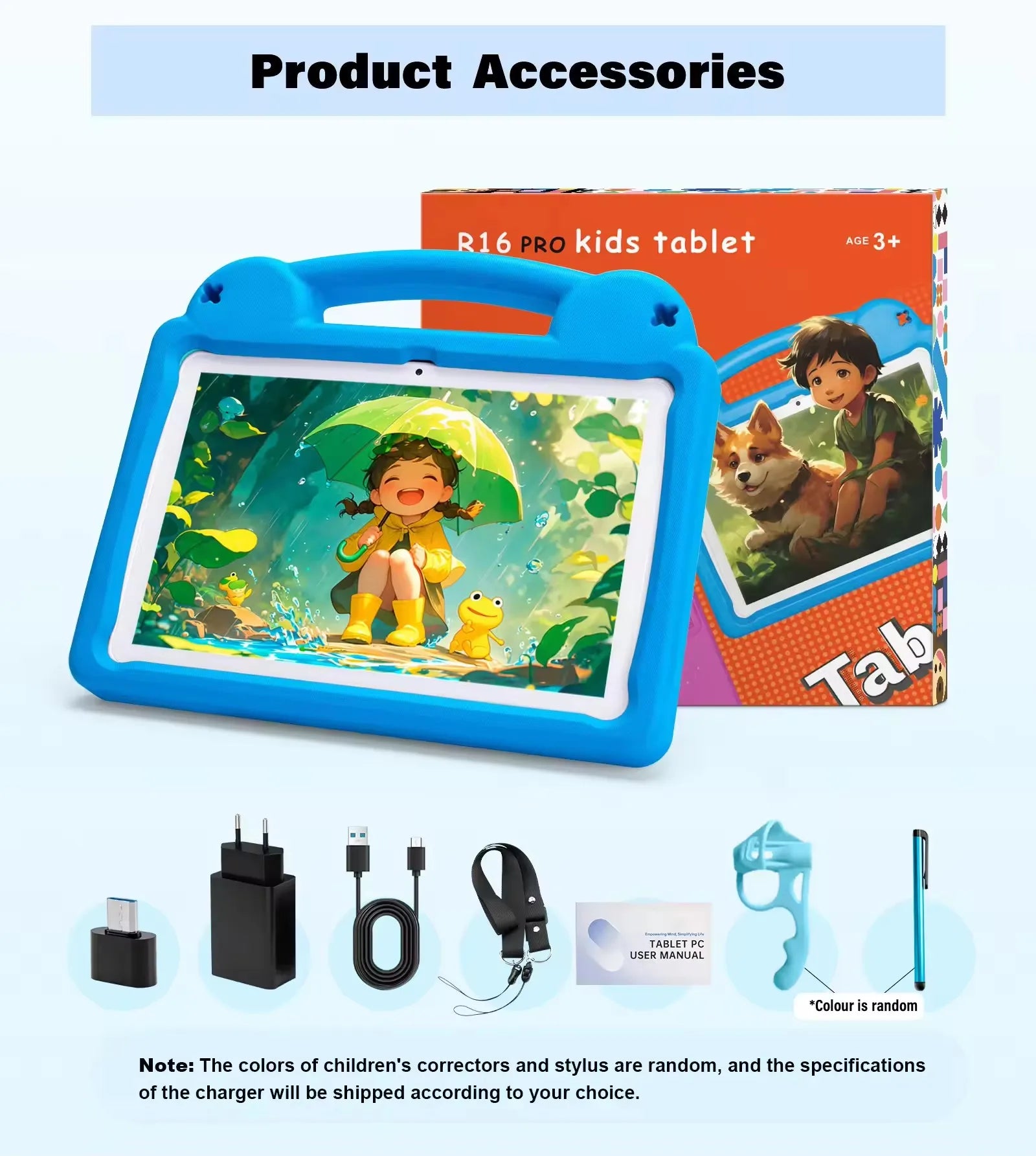 Paitanry 10.1 Inch Kids Tablet 5000Mah Octa-Core 8GB（4+4 Expand）RAM 64GB ROM A523 2.0GHZ Learning Education Children's Tablets