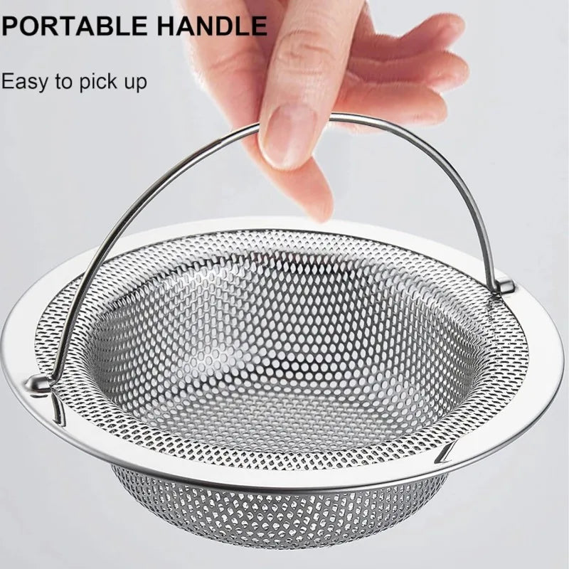 Kitchen Sink Filter Stainless Steel Garbage Food Residue Hair Catcher Sewer Mesh Strainers Bathroom Drain Hole Filter Trap