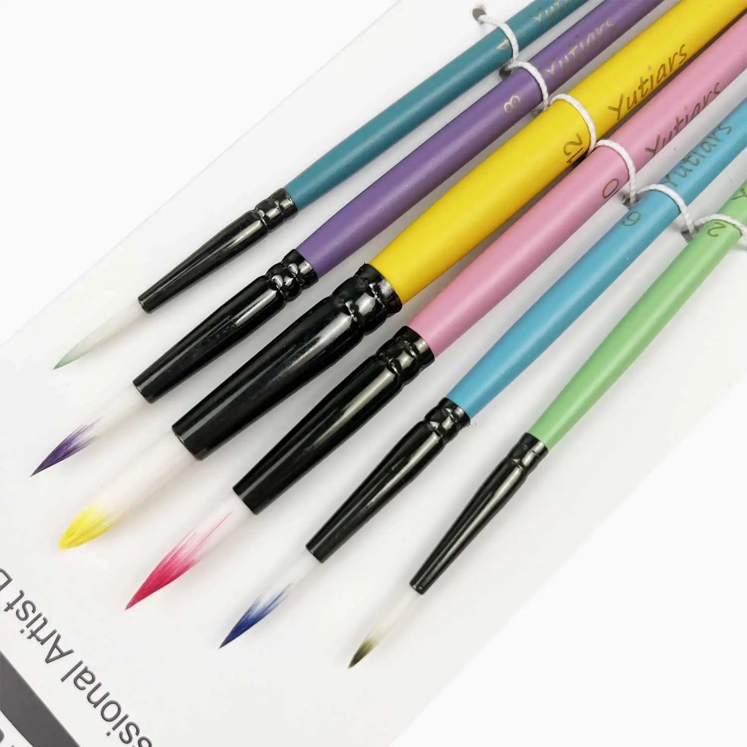 6 Pieces Paint Brush Set Artist Series Suitable for Artists and Beginners for Acrylic Painting Oil Watercolor Gouache
