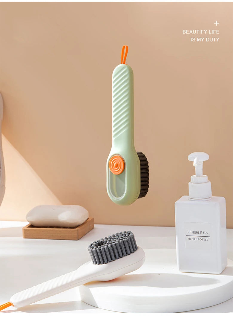 Cleaning Brush Soft Bristled Liquid Shoe Brush Long Handle Brush Clothes Brush Shoe Clothing Board Brush Household Cleaning Tool