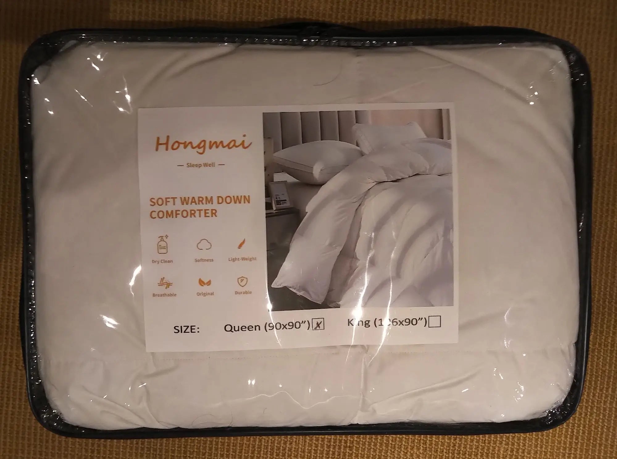 2 Pieces Feather and Down Comforter Queen Size - All Season White Queen Duvet Insert Warmth Bedding Comforters 90x90''