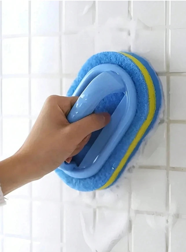 Cleaning sponge for bathroom, tile and glass stain removal - wiping brush commercial cleaning service/store