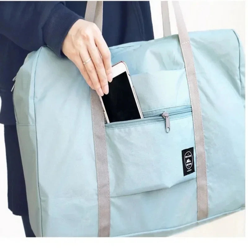 Foldable travel luggage bag, airline carry-on bag, lightweight large-capacity bag, sports weekend travel