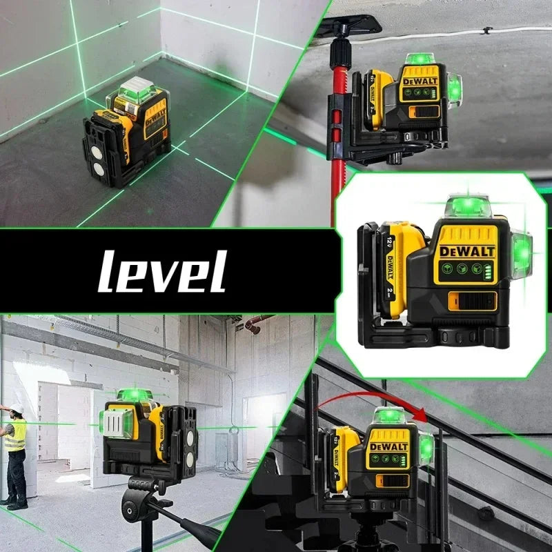 DEWALT DW089LG 12V Laser Level Self Levelling 12 Line 3 Sides*360 Degree Self-Leveling Horizontal And Vertical Cross Line Tools