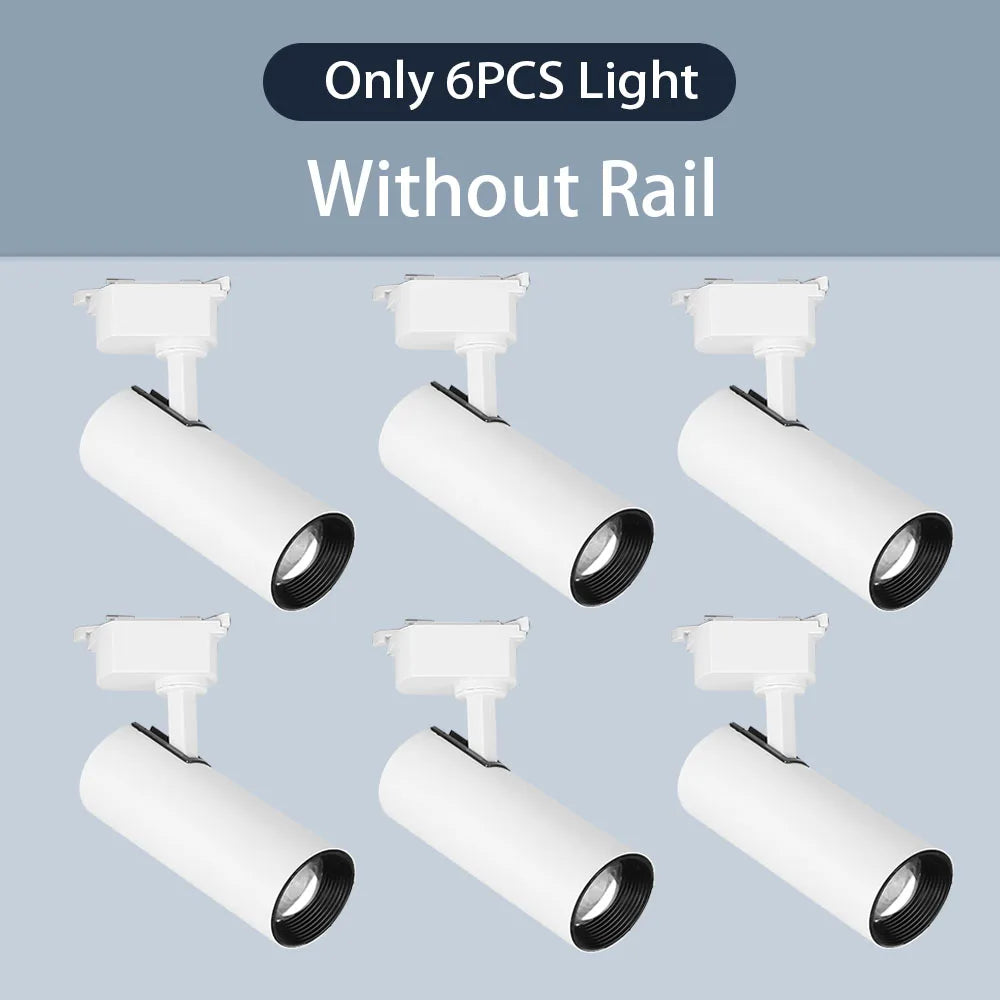 Dimmable Track Light with Remote Control Led Spot Lights 110V 220V Ceiling Lamp for Living Room Bedroom Kitchen Linear Lighting