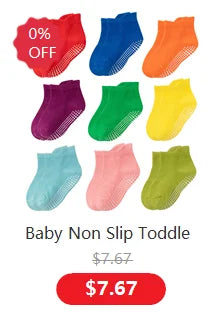 Boys 6 Pack Non Slip Baby Socks for 0-24M Newborn Bebe Girls Grips Anti Skid Ankle First Walker Infant Kids Cotton Sock 2021