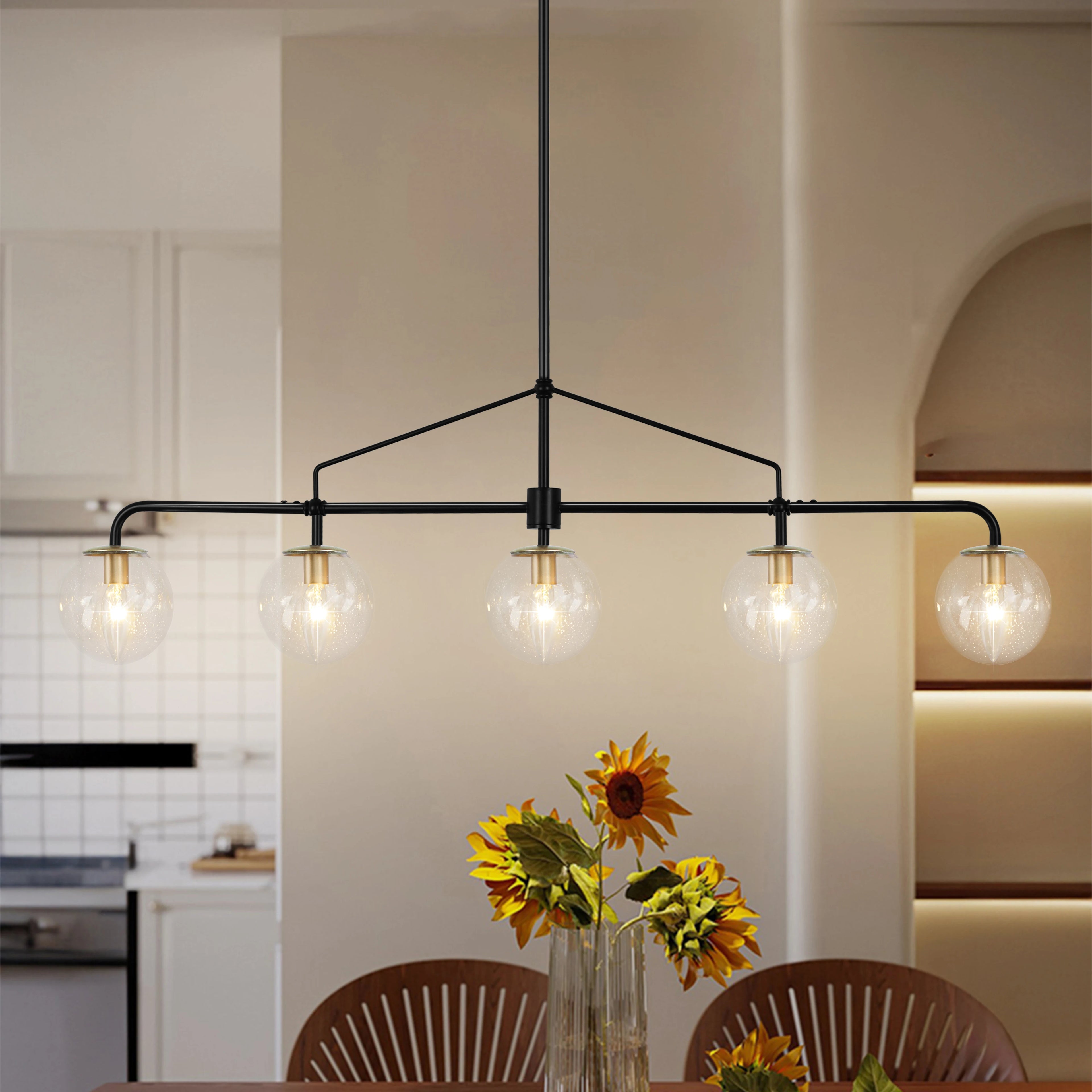Island Lights for Kitchen Linear Chandelier Kitchen Island  Lighting Light Fixtures Black Chandeliers for Dining Room