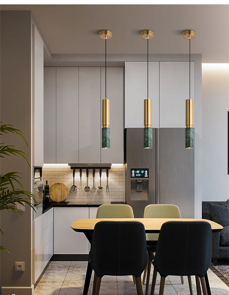 Marble Led Art Pendant Light Modern Nordic Light Luxury Pendant Lamp Indoor Lighting Home Decor For Living Room Bedroom Hotel