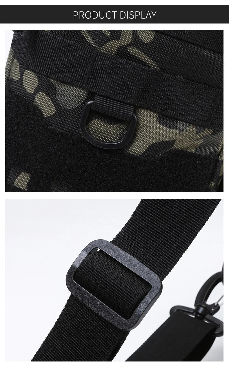 Men Chest Bag Molle Fanny Pack Outdoor Sport Fishing Hunting Camping Hiking Tactical Hook and Loop Fastener Sling Shoulder Bag