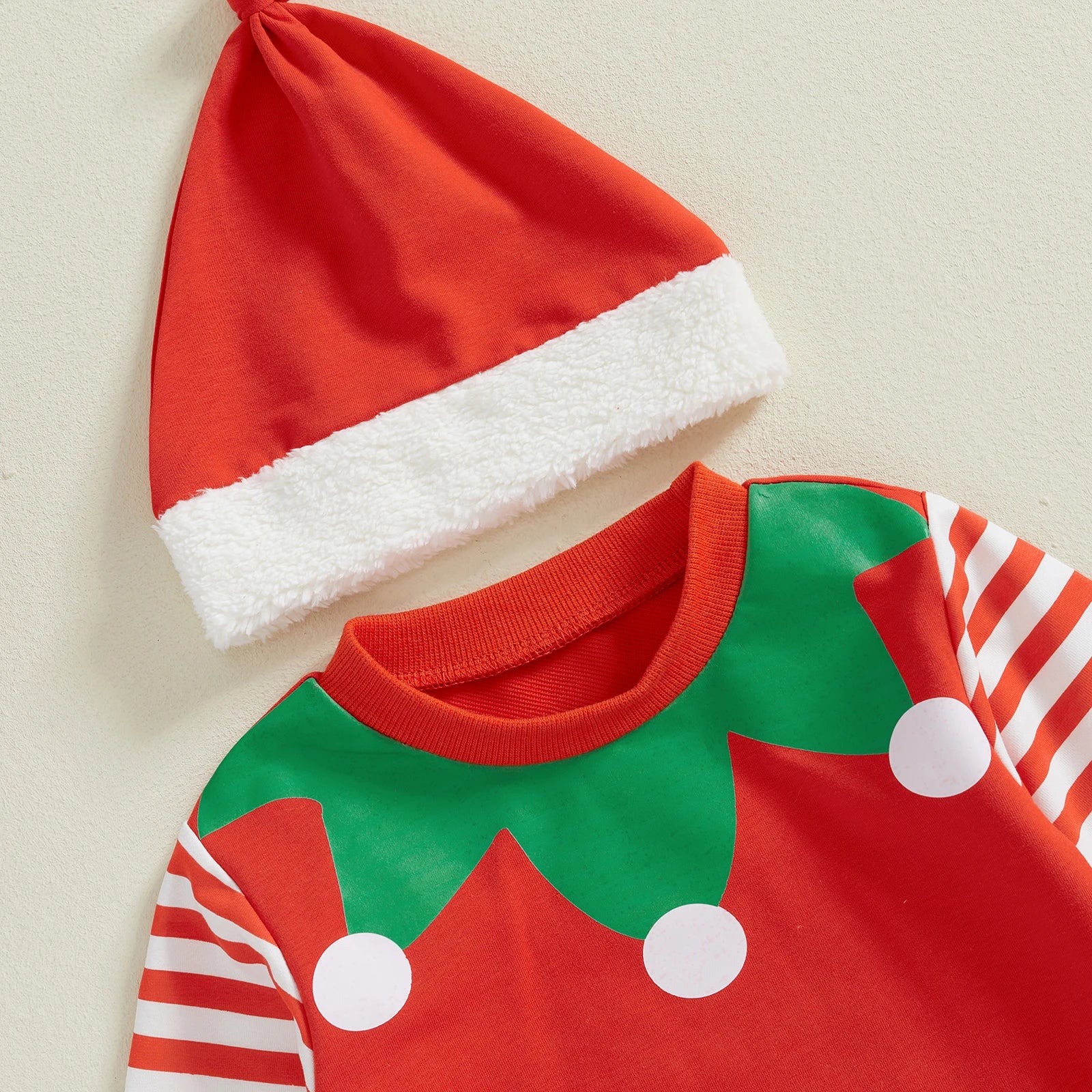 Christmas Outfit for Infants And Toddlers with Hat Baby Romper Suit Festive Clothing Baby Clothes Christmas Theme