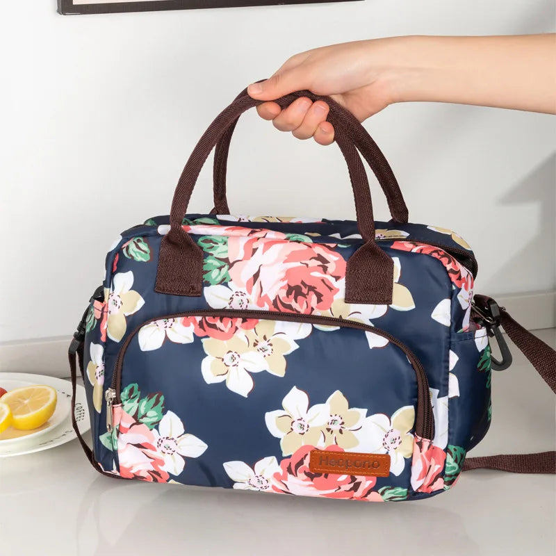 Oxford Cloth Thermal Bag Portable Large Capacity Cross-body Portable Lunch Box Bag Cooler Bag Lunch Bags for Women ,kids