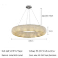 American Luxury Loft Led Chandelier Modern Living Room Pendant Lights K9 Crystal Suspend Lamp Home Decor Indoor  Lustre Fixtures