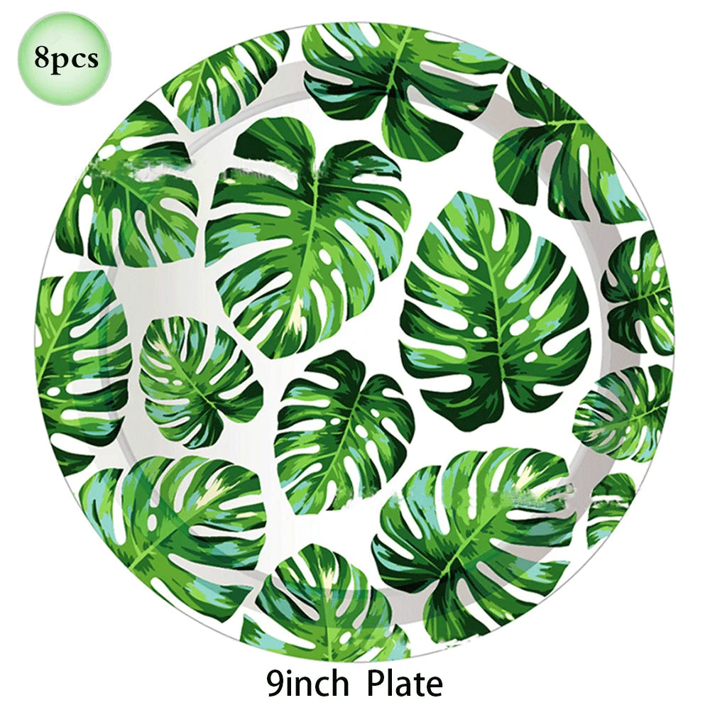 Woodland Animal Print Tablecloth Disposable Plates Napkins Cups Kids Jungle Safari Birthday Party Table Decoration & Accessories