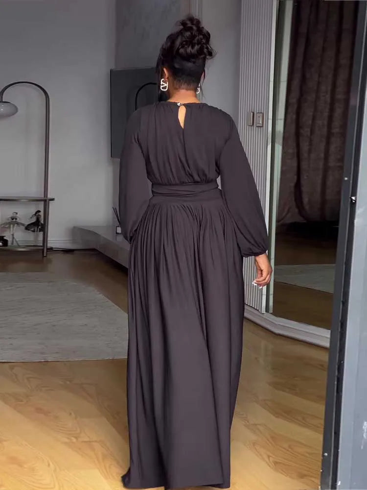 Female Clothing Autumn 2-piece Sets for Women Long Sleeve Top and Long Skirt Set Ladies Casual Dress Set Wholesale Dropshipping