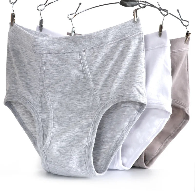 Men's Briefs Sexy Underwear Men 100%Cotton Soft Underpants Comfortable Solid Panties Male High Waist Breathable Underwear Cuecas