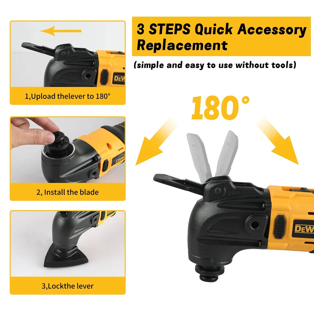 DEWALT 20V MAX Cordless Oscillating Tool 3.2° Angle 6-Speed Multi-Material Trimmer/Cutter for Workshop And Home Renovation