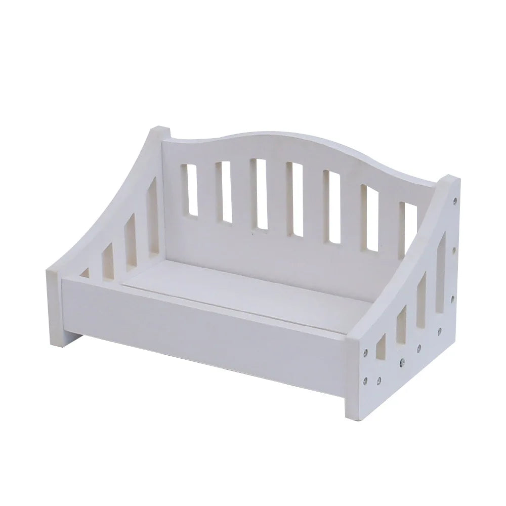 Handmade Baby Bamboo Bench Newborn Photography Props Wood Bed Infant Poses Baby Photography Prop Studio Background Props