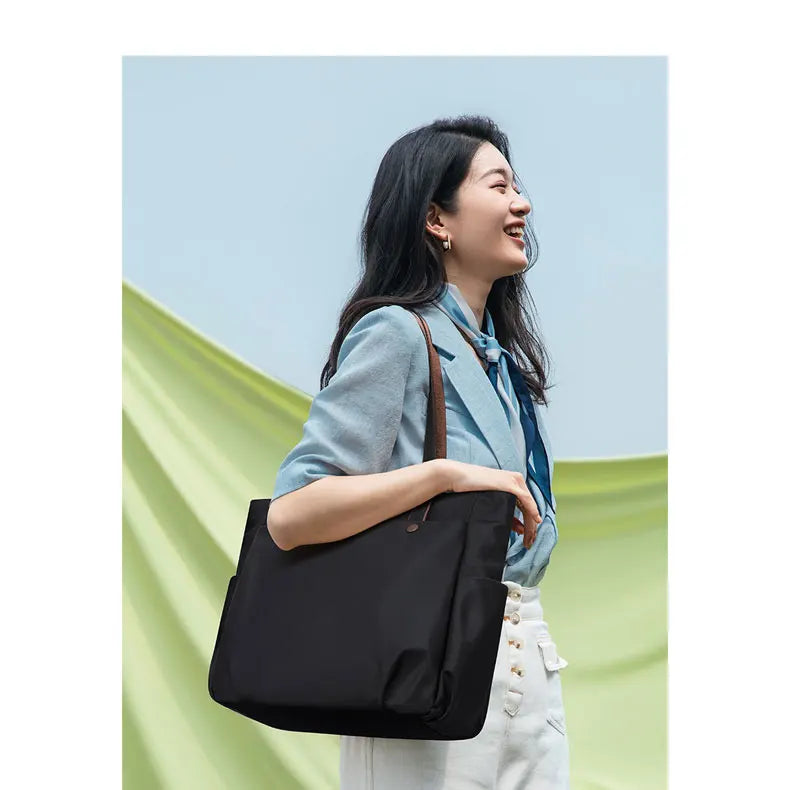 GOLF Women's Shoulder Bag Urban Commuter Large Capacity Computer Tote Bag Lightweight Travel Simple Design for College Students