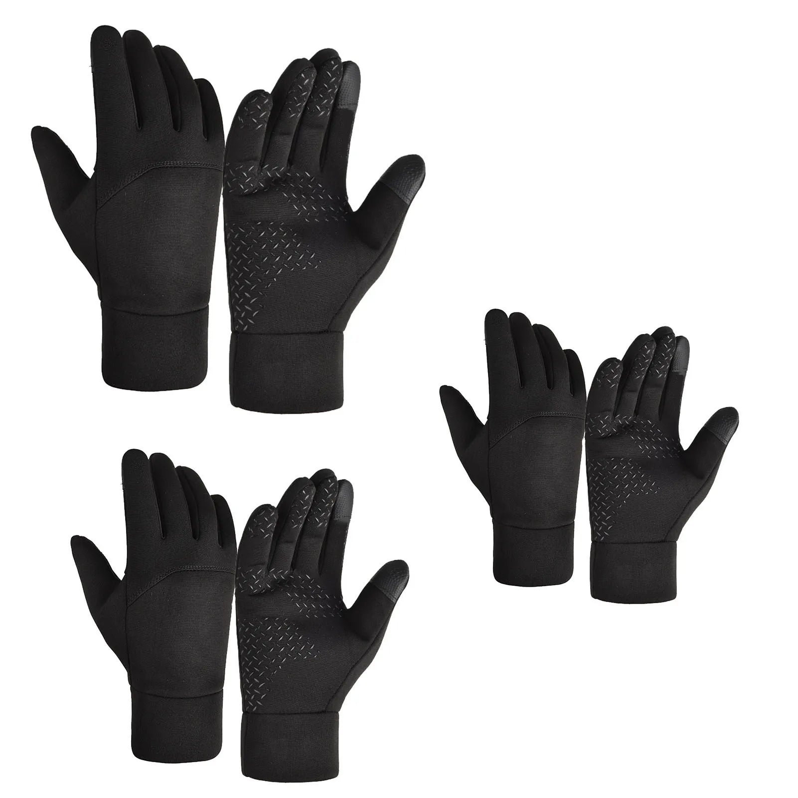 Winter Men Gloves  Windproof Waterproof Brushed Gloves For Outdoor Sports Activities Skiing Black Winter Men Gloves