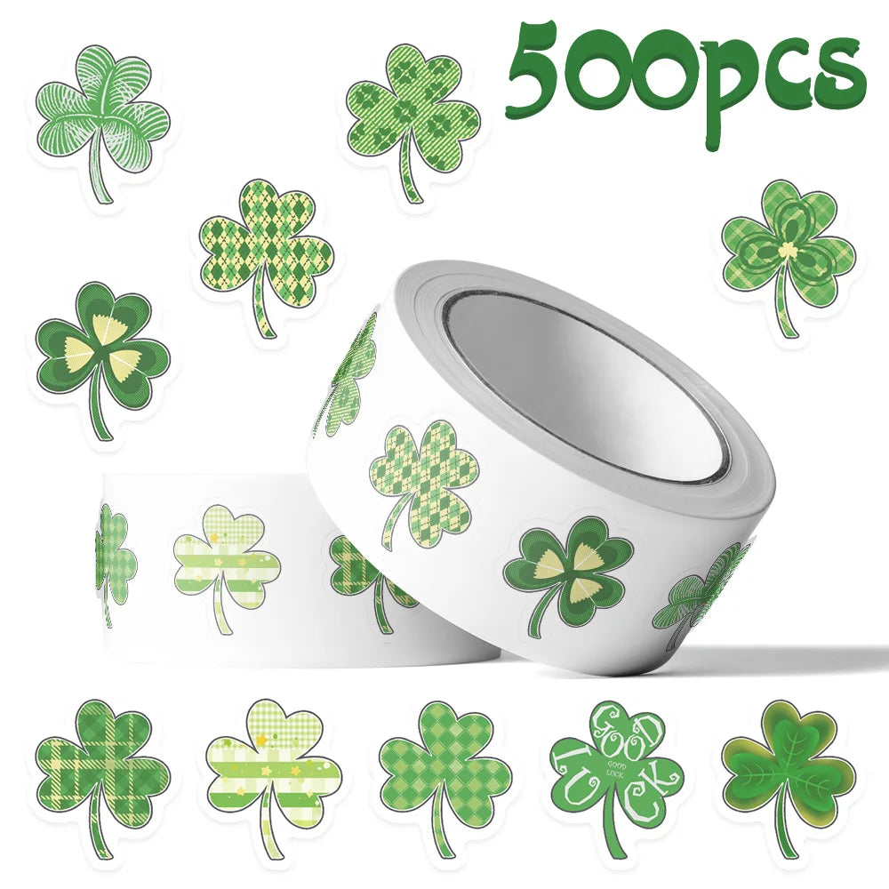 500pcs St Patrick‘s Day Stickers Decals For Laptop Notebook Skateboard Helmet DIY Aesthetic Stickers Creative Festival Gifts