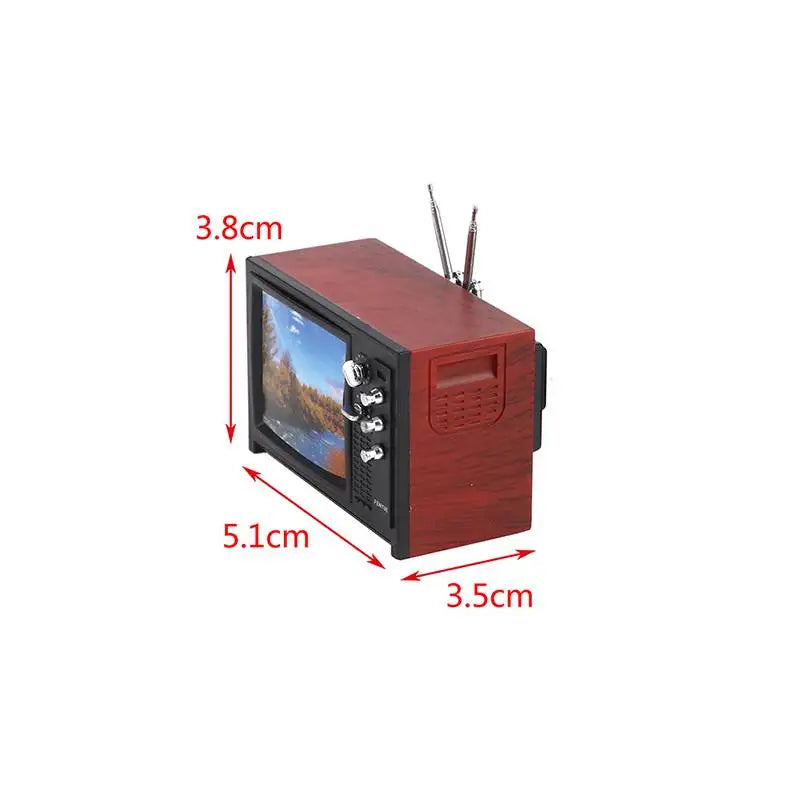 Dollhouse Audio TV Ornament in 1/12 Scale, Miniature Living Room Decor for Doll’s House, Micro Scene Toys