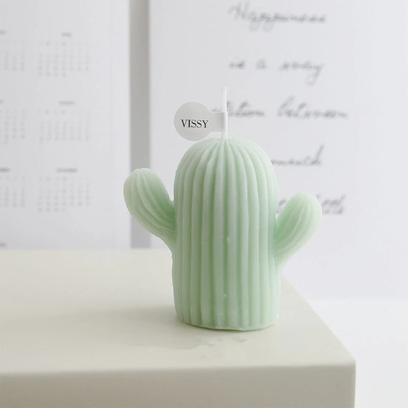 Small Cactus Scented Wax Candles Ornament for Home Bedroom Office Wedding Party Decoration for Cre