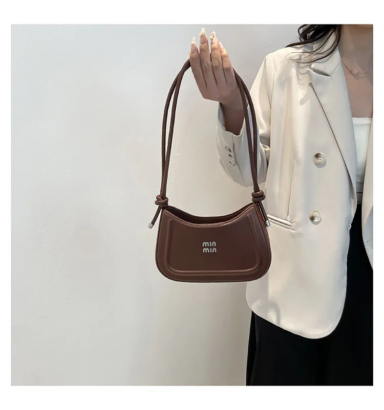 Korean style fashion niche women's crescent bag 2025 autumn new handbag, high-end multifunctional crossbody bag shoulder bag