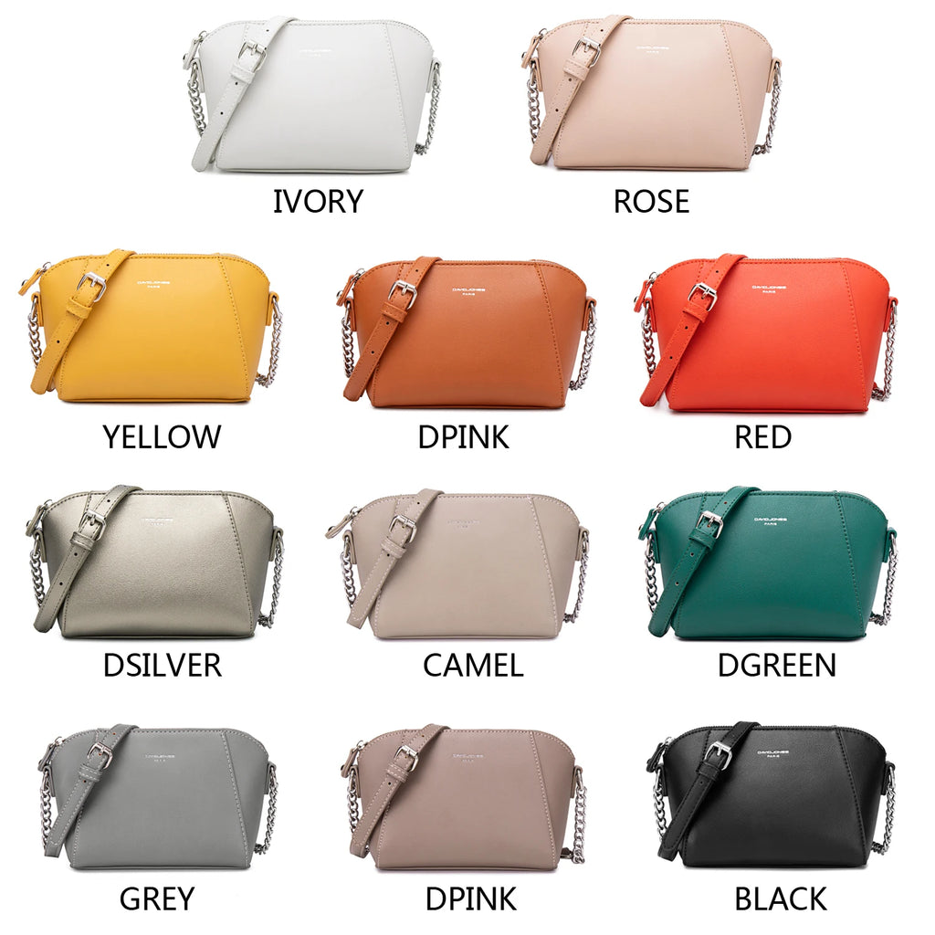 David Jones Handbags for Women 2024 Designer Luxury Ladies Fashion Crossbody Bags Casual Shoulder Bag Soft PU Leather Clutch