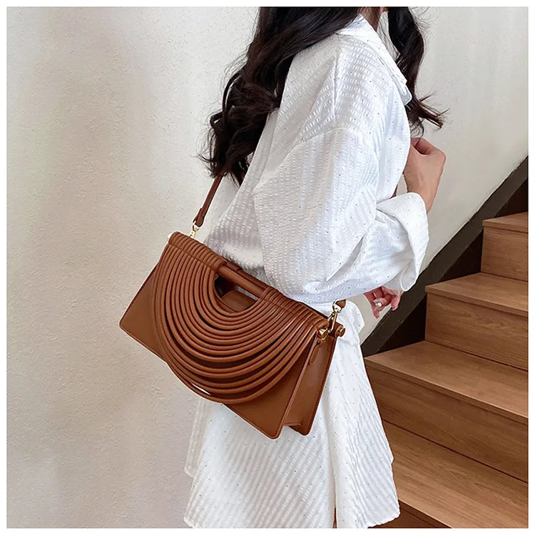 Luxury Evening Handbag For Women Golden Noodle Knot Design Dinner Party Clutch Bag Luxury Designer Square Crossbody Bags