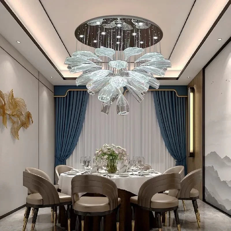 Italian Creative Petal Glass Pendant Lamp Modern Chandelier For Living Room BedroomKitchen Luxury Home Decor Lustre Hanging Lamp
