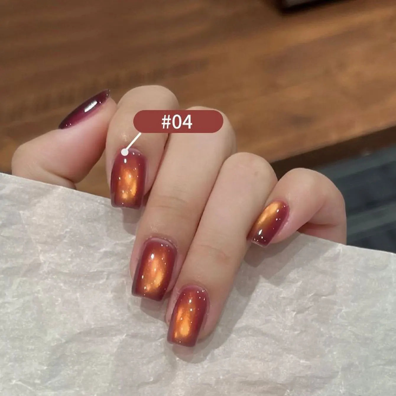 10ML 1-10PCS Sunrise Cat Eye Nail Glue Popular Winter Red Colors Silk Glass Bead Chasing Light Magnet Cat Eye Nail Polish Gel