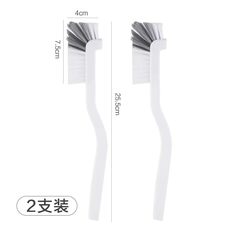Cleaning Cup Brush Japanese Style Sink Brush  with Long Handle Elbow Design Tail Hole Wall Hanging Crevice Cleaning Accessories