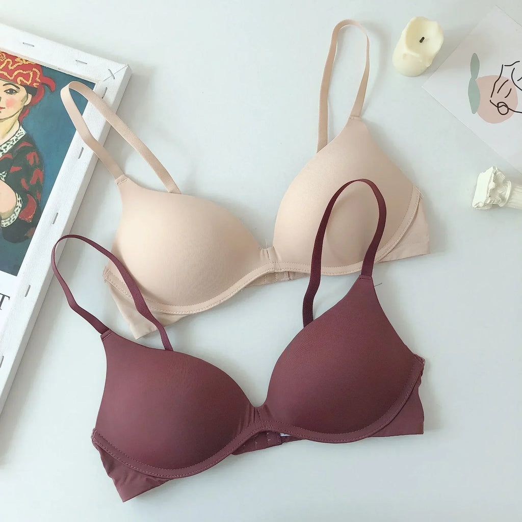 Bras for Women Seamless Backless Underwear Sexy Lingerie 3/4 Cup Bralette Top Wireless Brassiere Intimates Japanese Simple Bra
