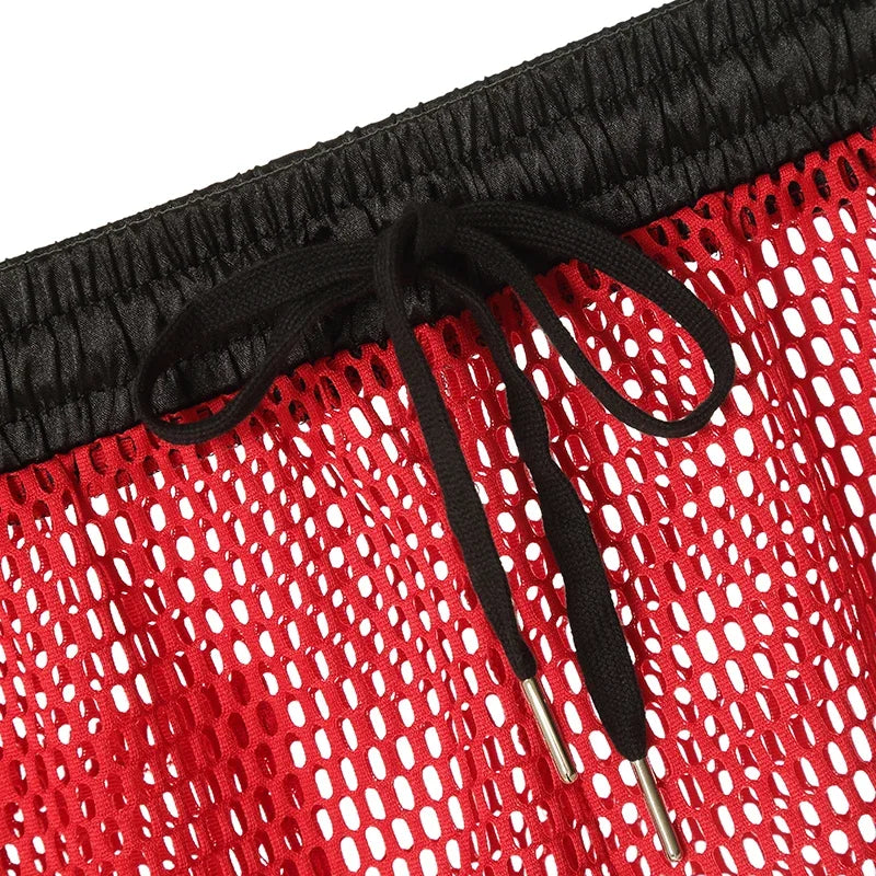 Men's Swimming Trunks Low Waist Board Shorts Mesh Breathable Swimsuit Shorts