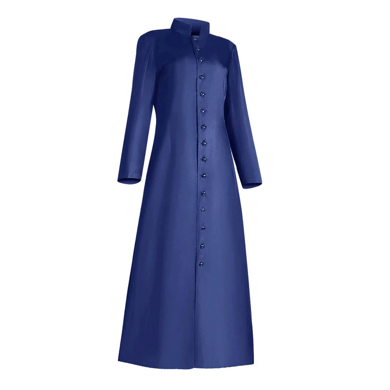 Medieval Priest Costume Long Clergy Robes Clergy Costume Pastor Minister Coat for Halloween Cosplay