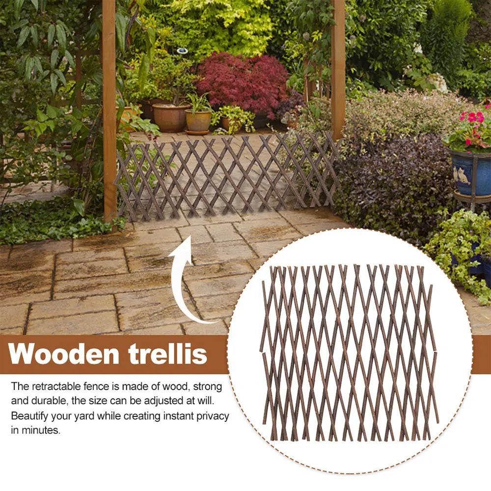 Garden Trellis Expanding Willow Trellis Plant Support Plant Climbing Lattice Yard Fence Decoration Ornaments for Garden Hot Sale