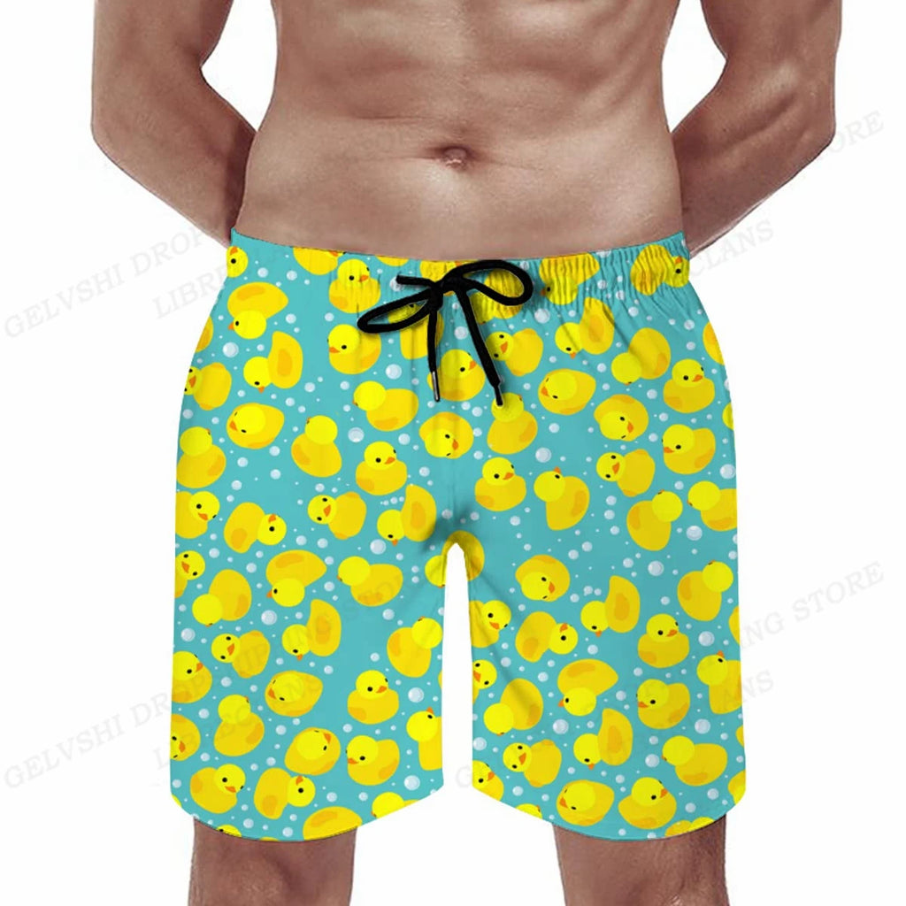 Duck Board Short Kids Beach Shorts Men's Swimming Trunks Masculina Casual Shorts Boy Sports Briefs Swimwear Trunk Quick Dry Pant