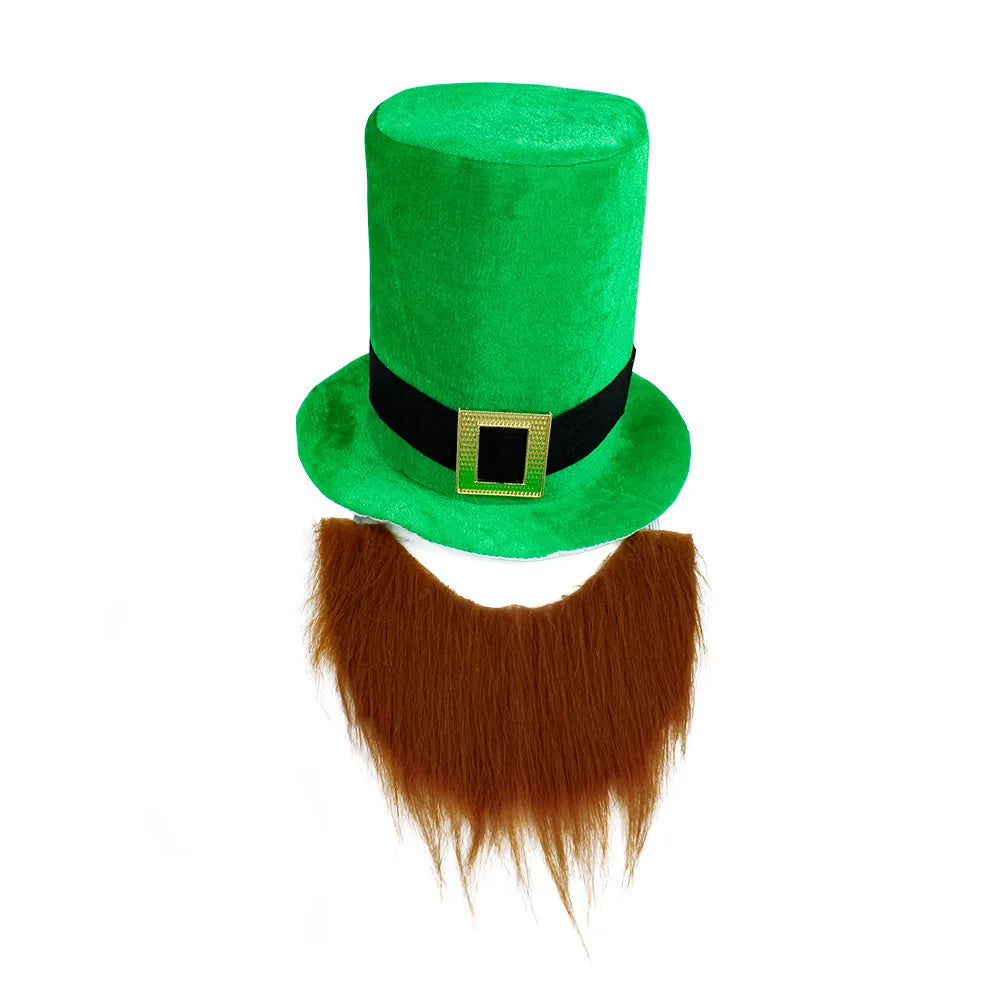 St. Patrick's Day Hat, Festival Party, Digital Print, Irish Green Clover