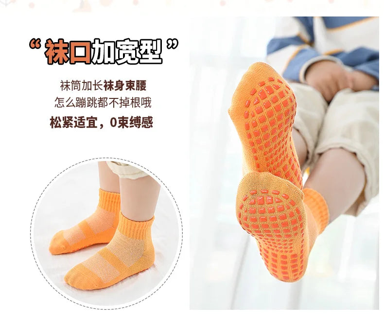1 Pair Cartoon Children Teenagers Short Socks Boys Kids Men Sock Non-slip Sports Football Socks 1 To 10 Year