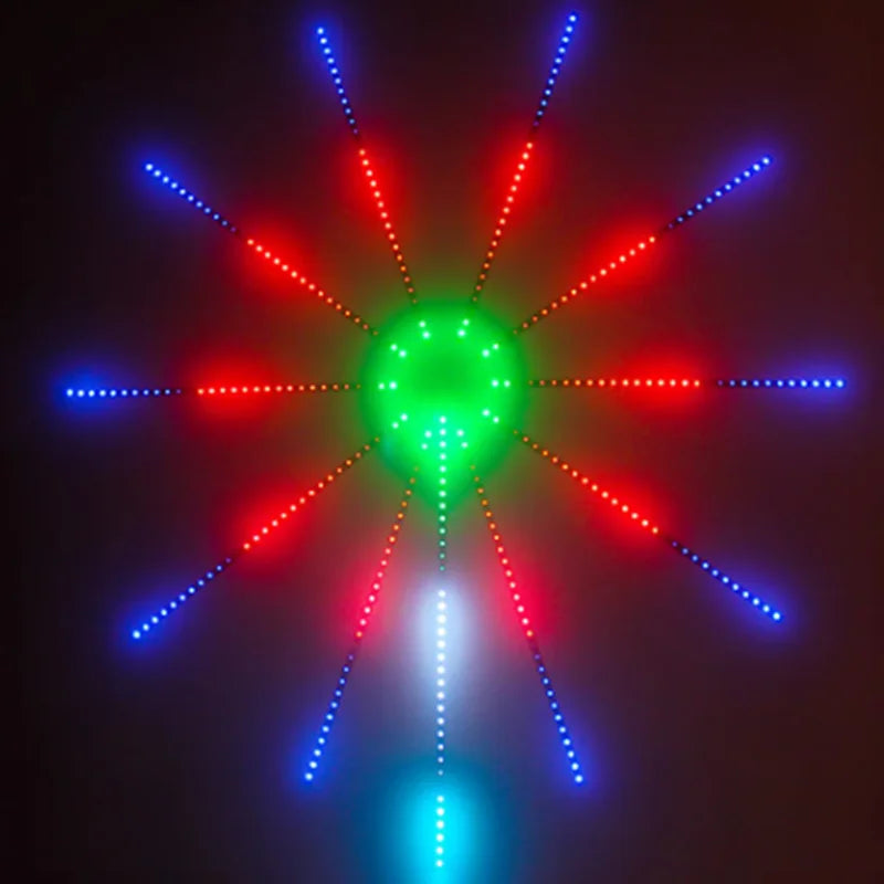 5V RGB Firework Strip Light LED Bluetooth 24key Remote Control USB WS2812 Changing Color Smart Lamp Sync Music Home Decor Lights