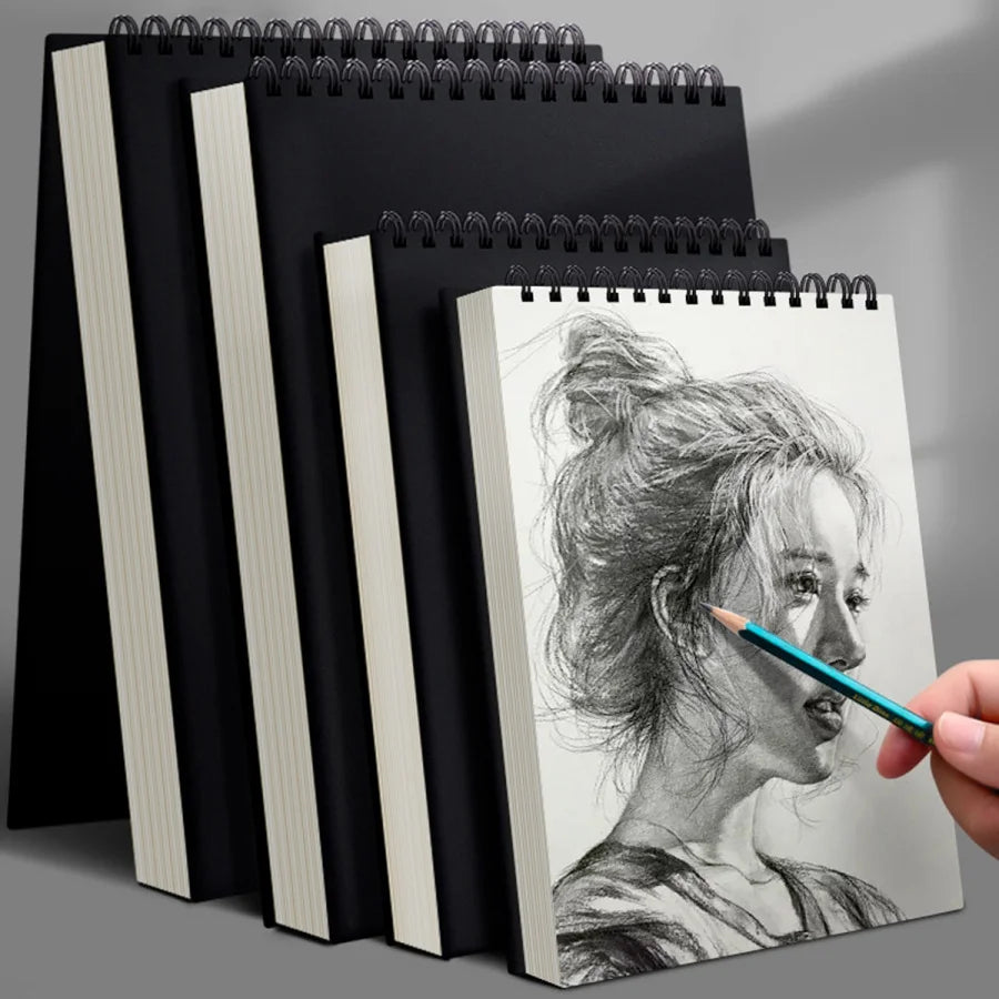 30 sheets of A4, A5, A6, 16K roll sketchbooks, spiral binding, environmentally friendly thick paper, acid-resistant.