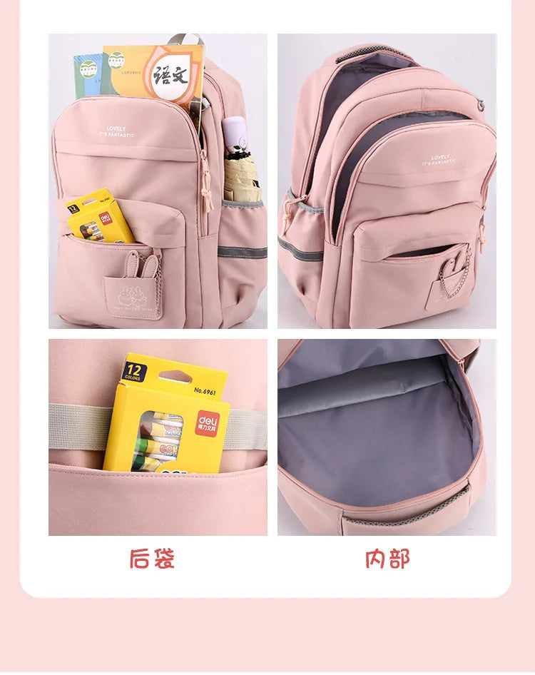Fengdong kids school bag cute school backpack for girls children kawaii bookbag primary students gift large capacity backpack